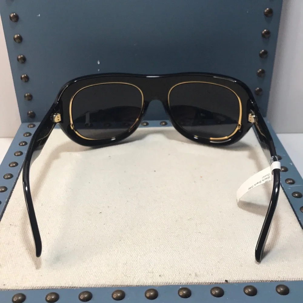 Luxury New Authentic Gucci GG1108S 001 Aviator Sunglasses ✨